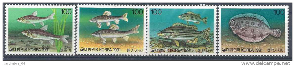 1991 COREE SUD 1516-20** Poissons - Korea, South