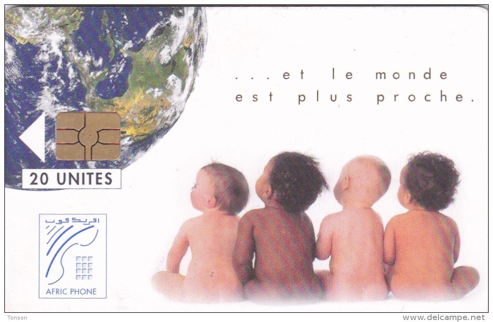 Morocco, MOR-AP-11,  O.N.C.F. (Moroccan National Railways), Babies And Earth, 2 Scans. - Morocco