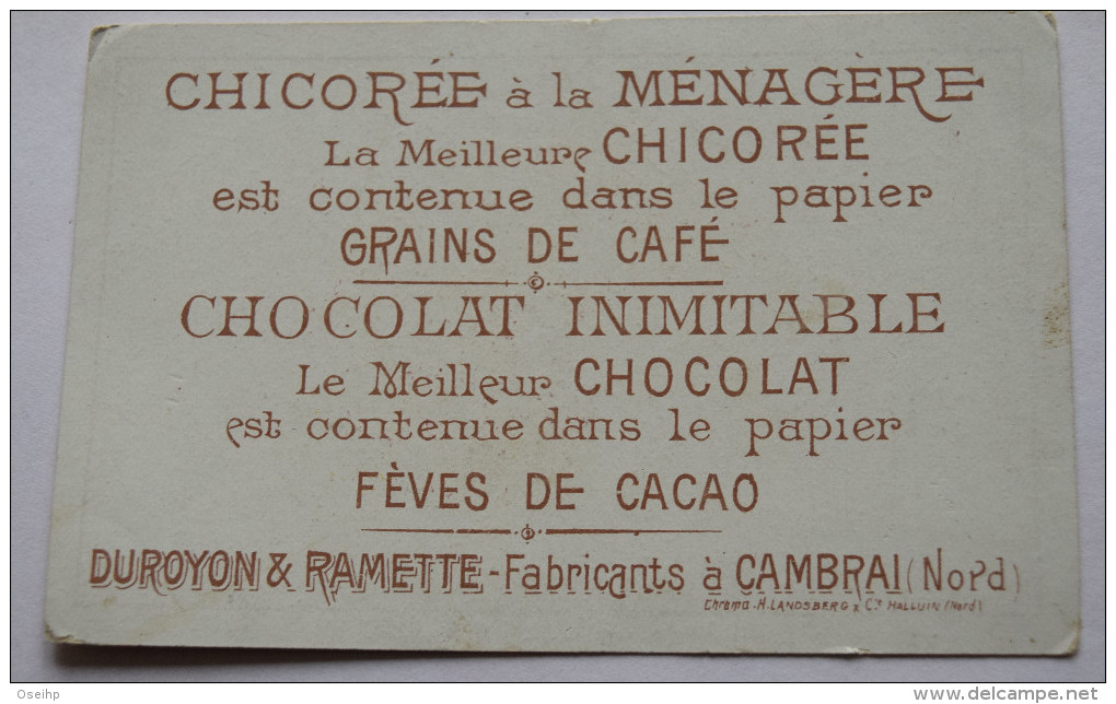 Chromo Chocolat Duroyon & Ramette LE CORDONNIER Métier Chaussure Chien H. Landsberg - Duroyon & Ramette