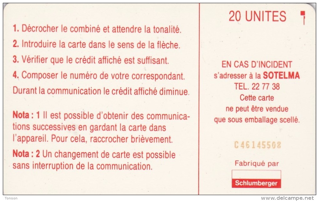 Mali, MAL-O-13c, Orange Logo, CM: SC7, 2 Scans.   Small Control Code - Malí