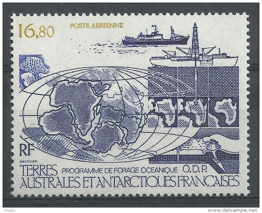 French Antarctic (FSAT), Oceanic Drilling "ODP", 1987, MNH VF  Airmail - Airmail