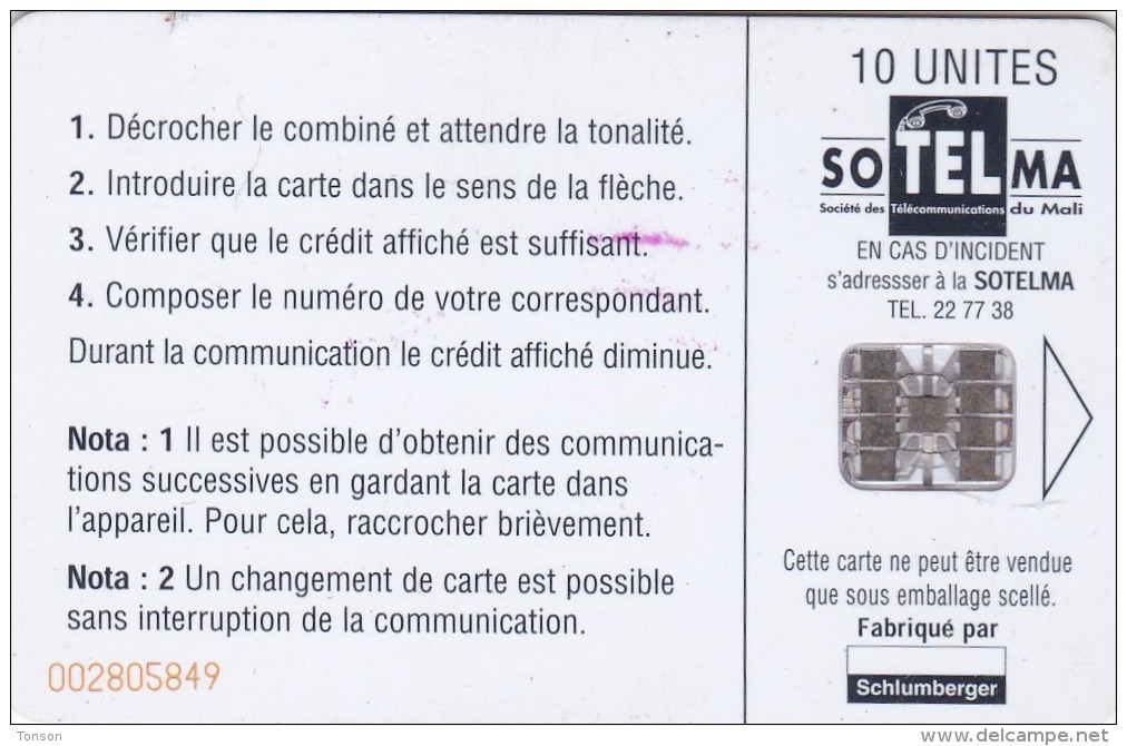 Mali, MAL-O-23a, Al Farouk (Smaller Schlumberger Logo), 2 Scans. - Malí