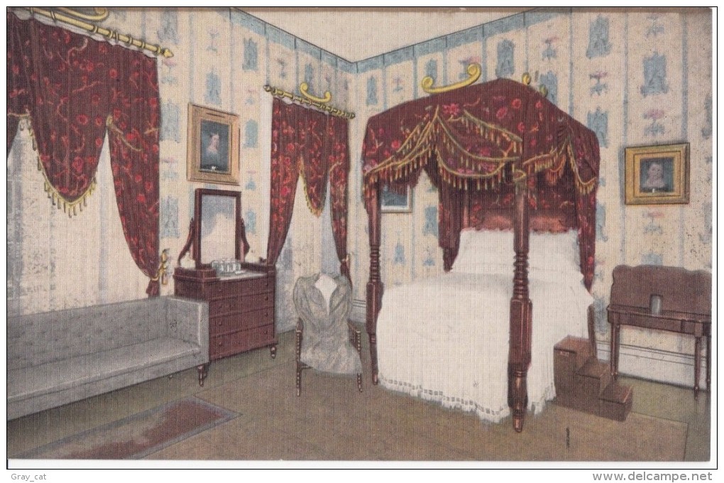 USA, BEDROOM OF GENERAL ANDREW JACKSON, HERMITAGE, TENNESSEE, Unused Linen Postcard [16682] - Nashville