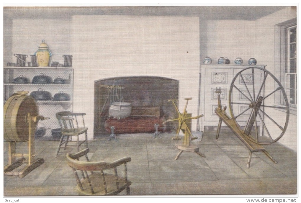 USA, THE KITCHEN, THE HERMITAGE, HOME OF GENERAL ANDREW JACKSON, TENNESSEE, Unused Linen Postcard [16685] - Nashville