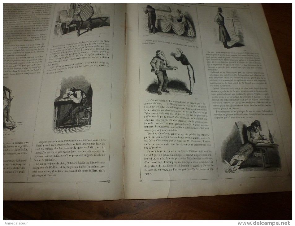 1840  " L'étudiant piocheur et rangé "   Musée PHILIPON  : Musée et Magasin comiques  ,dessins de L. Eustache