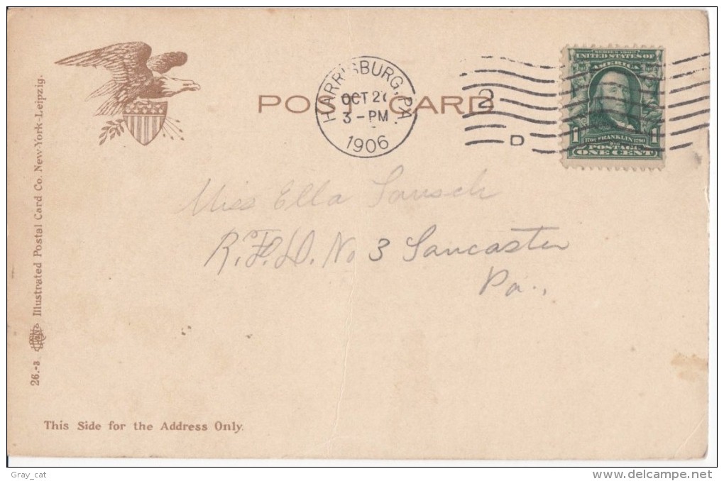 USA, Executive Mansion, Harrisburg, PA, 1906 Used Postcard [16693] - Harrisburg