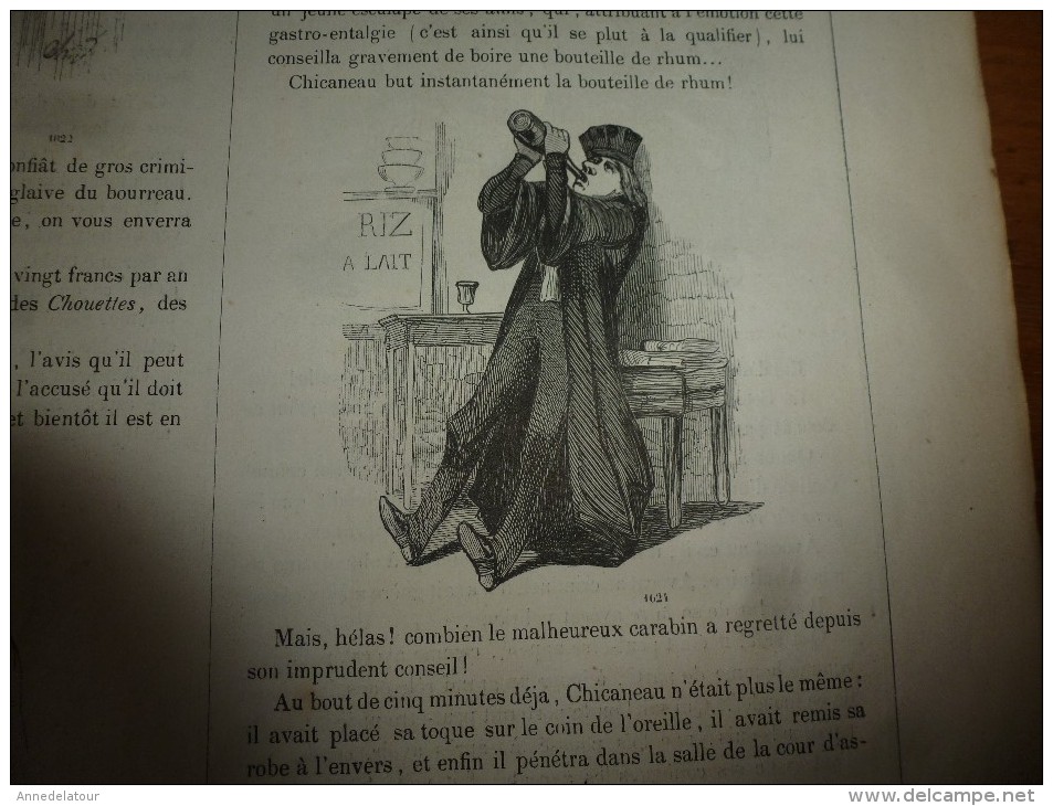 1840  " CHICANEAU " avocat stagiaire   Musée PHILIPON  : Musée et Magasin comiques  ,dessins de Ch. Vernier