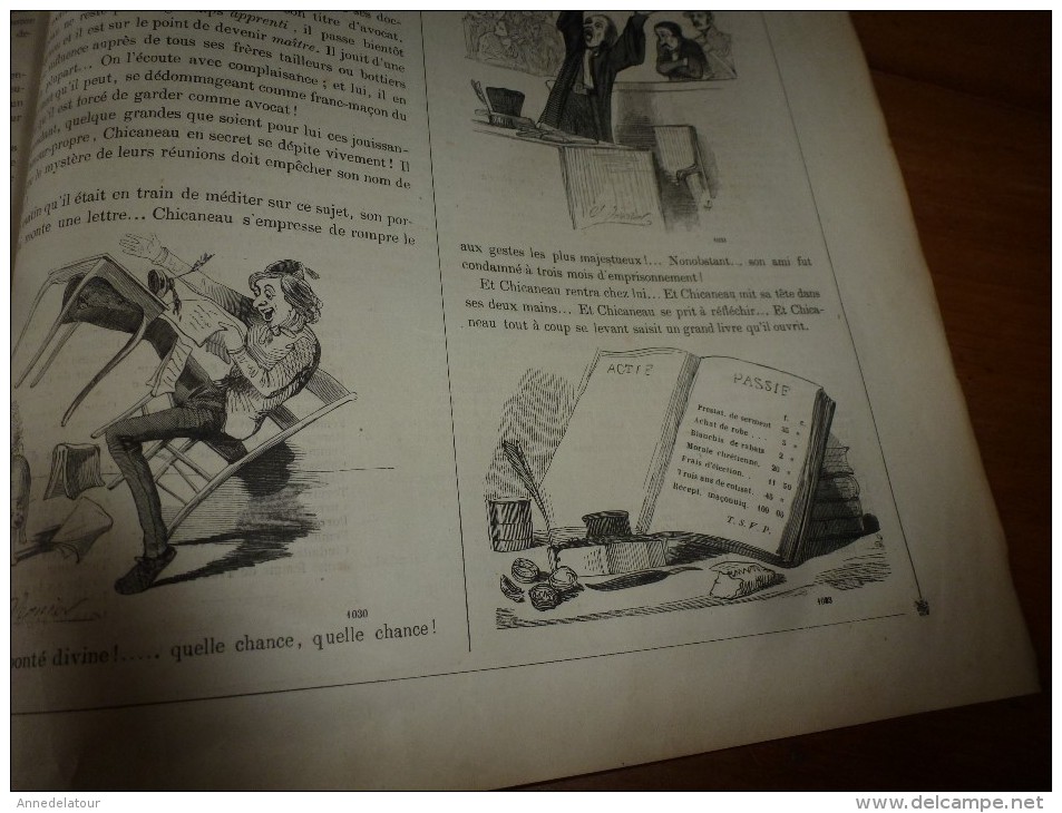 1840  " CHICANEAU " avocat stagiaire   Musée PHILIPON  : Musée et Magasin comiques  ,dessins de Ch. Vernier