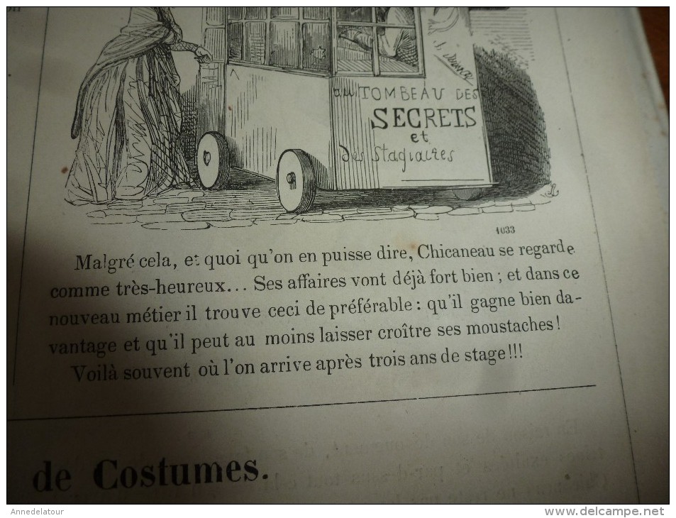 1840  " CHICANEAU " avocat stagiaire   Musée PHILIPON  : Musée et Magasin comiques  ,dessins de Ch. Vernier