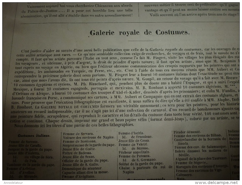 1840  " CHICANEAU " avocat stagiaire   Musée PHILIPON  : Musée et Magasin comiques  ,dessins de Ch. Vernier