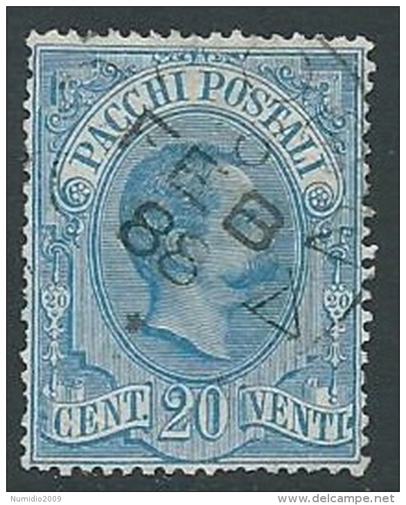 1884-86 REGNO USATO PACCHI POSTALI 20 CENT - U25.4 - Colis-postaux