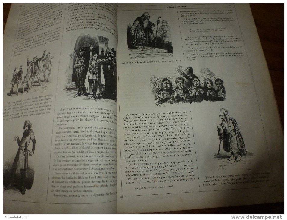 1840  LES BURGS Infiniment Trop GRAVES ,Tartinologie Découpée En 3 , Musée PHILIPON  (paroles Victor Hugo) ,ill Cham Etc - 1800 - 1849