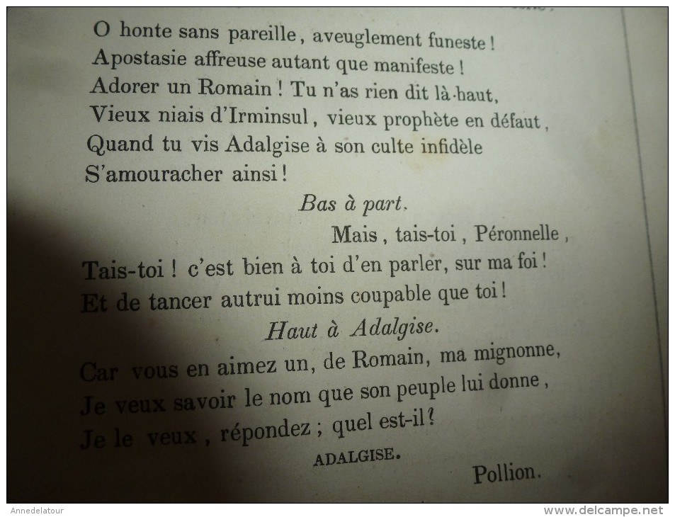 1840  NORMA,drame en 3 actes,imité italien; Musée PHILIPON  par E. Maritus,décors et costumes de CHAM,  scène AUBERT