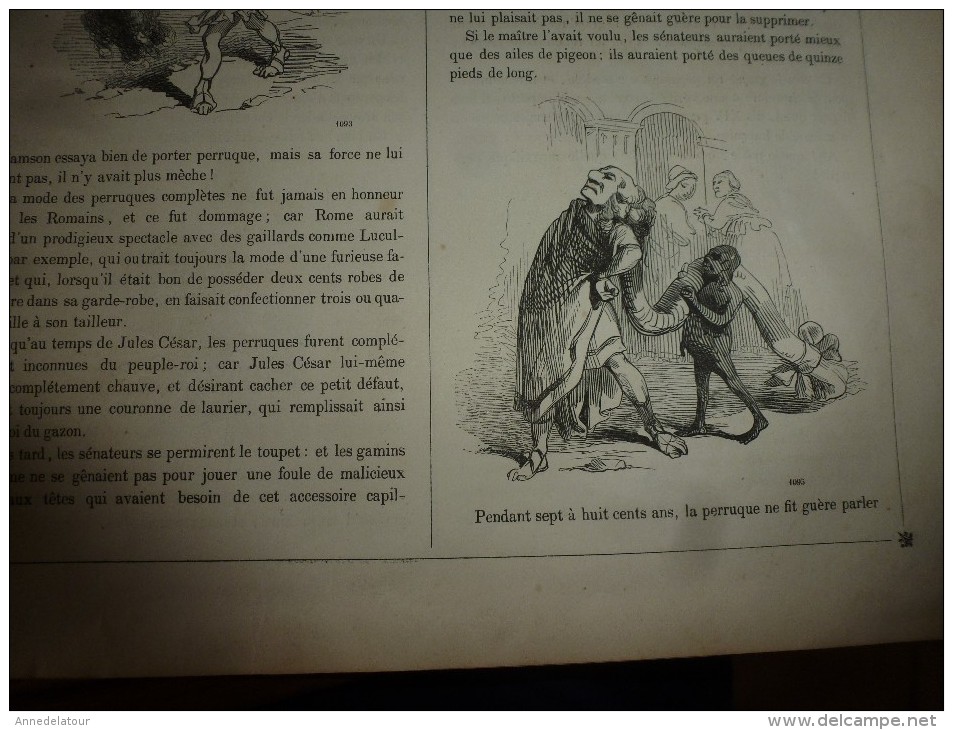 1840  HISTOIRE DES PERRUQUES Depuis Les Temps Les Plus Reculés Jusqu'à Nos Jours; Musée PHILIPON , Dessins  Ch. Jacque - 1800 - 1849