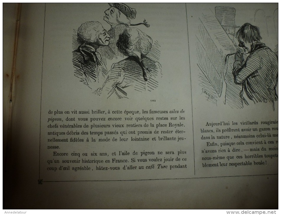 1840  HISTOIRE DES PERRUQUES depuis les temps les plus reculés jusqu'à nos jours; Musée PHILIPON , dessins  Ch. Jacque