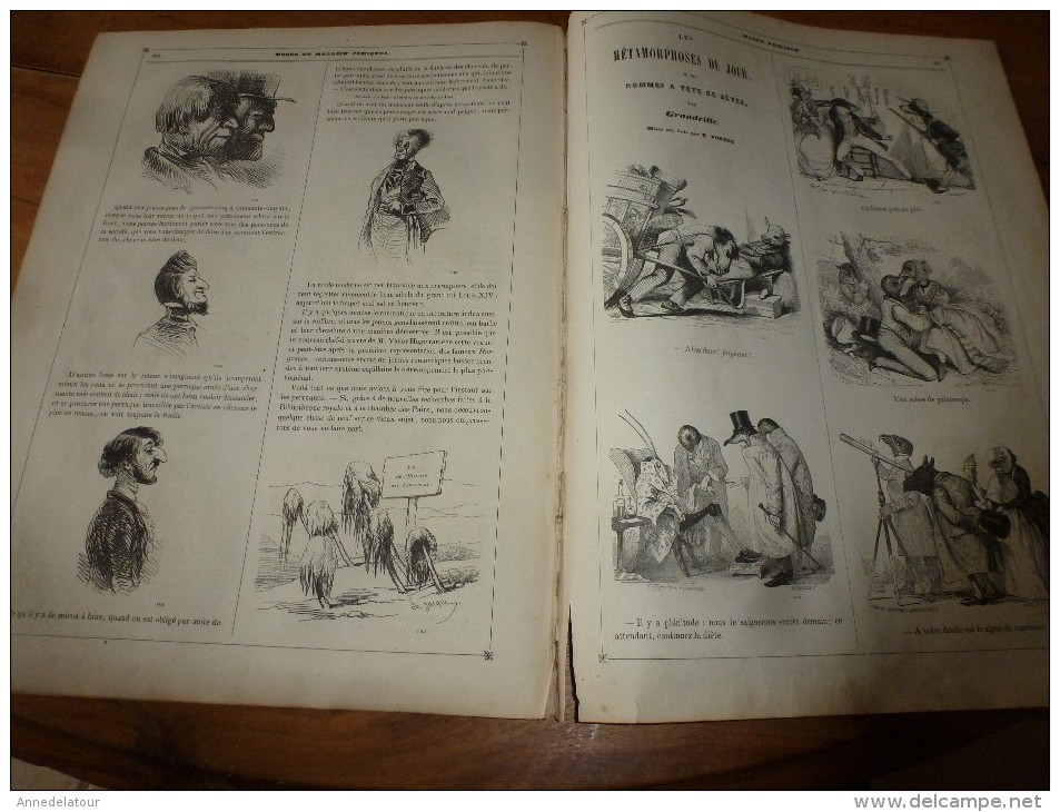 1840  HISTOIRE DES PERRUQUES depuis les temps les plus reculés jusqu'à nos jours; Musée PHILIPON , dessins  Ch. Jacque