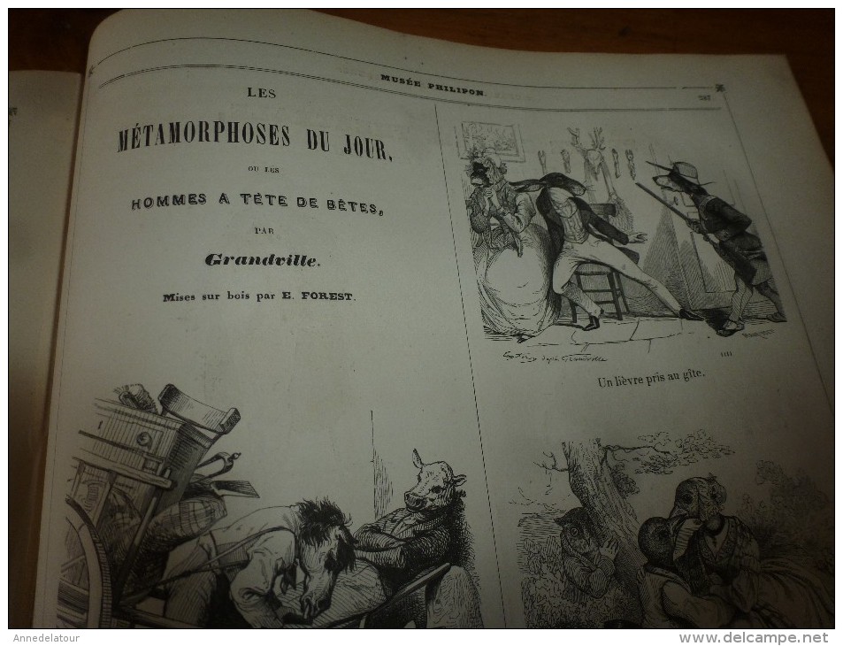 1840  HISTOIRE DES PERRUQUES depuis les temps les plus reculés jusqu'à nos jours; Musée PHILIPON , dessins  Ch. Jacque