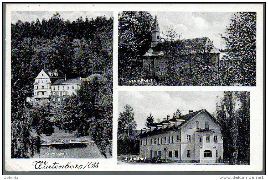 1582 - Ohne Porto - Alte Ansichtskarte Wartenberg Obb. Kirche  Gaststätte Gel 1935 O. Marke Billmayer - Erding