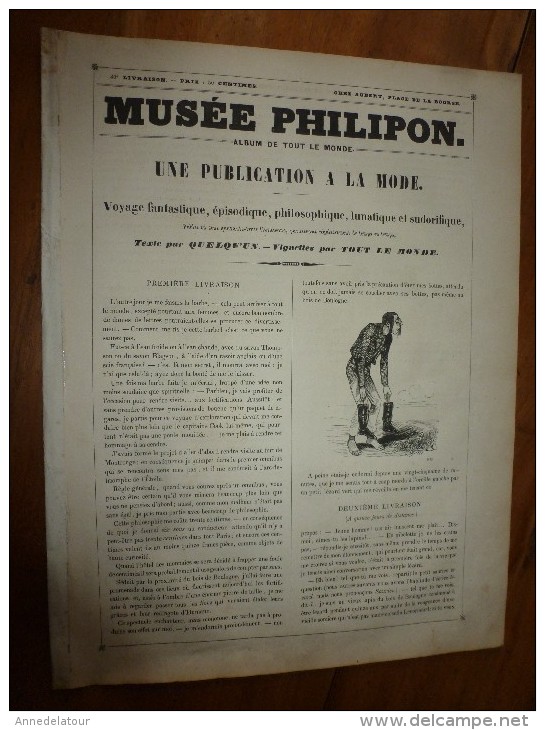 1840  UNE PUBLICATION A LA MODE, Voyage Fantastique,épisodique,philosophique,lunatique Et Sudorifique; Musée PHILIPON , - 1800 - 1849