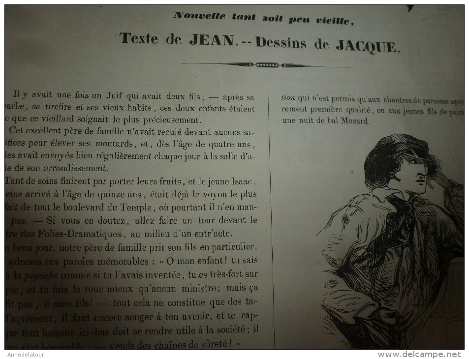 1840  L'ENFANT PRODIGUE Nouvelle Tant Soit Peu Vieille.; Musée PHILIPON ,dessins De JACQUE , Texte De JEAN - 1800 - 1849