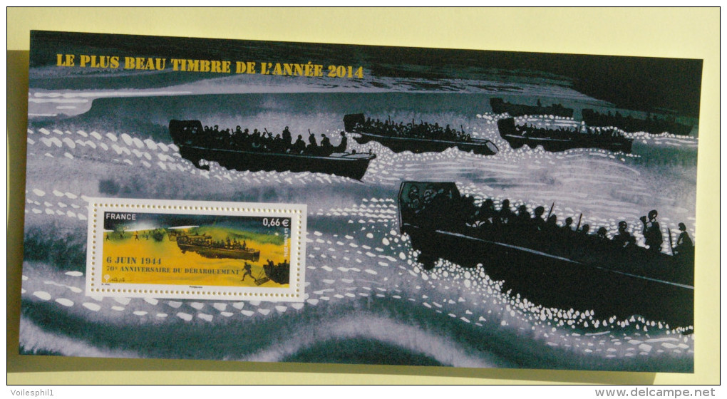 France 2015 "souvenir Du Plus Beau Timbre De L'année 2014 " 6 Juin 1944 - Foglietti Commemorativi