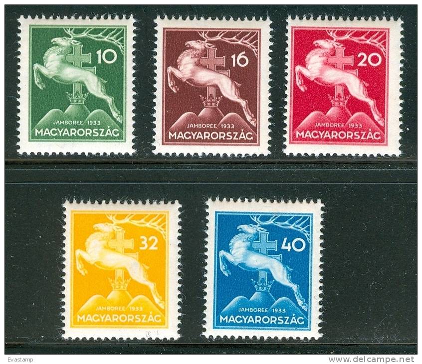 HUNGARY - 1933. Boy Scout Jamboree At Gödöll&#337;  MNH!! Mi 511-515. - Unused Stamps