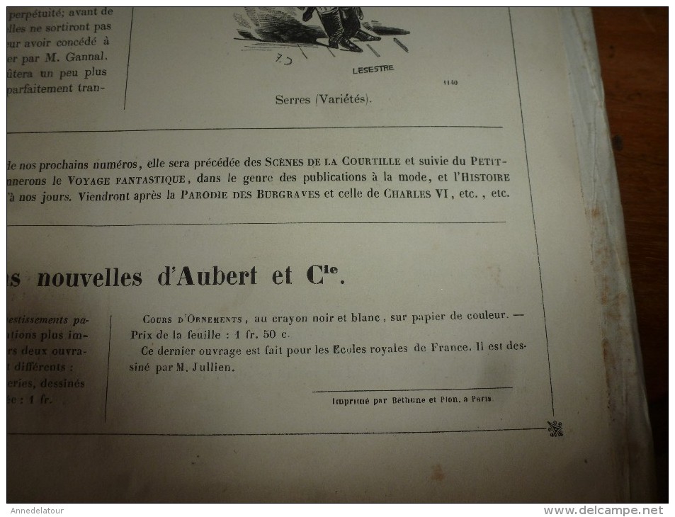 1840 Mlle LA CAILLE ,L'avantage de ne pas être gannalisé, Histoire méli-méla-mélodramatique.;Musée PHILIPON, cost. CHAM