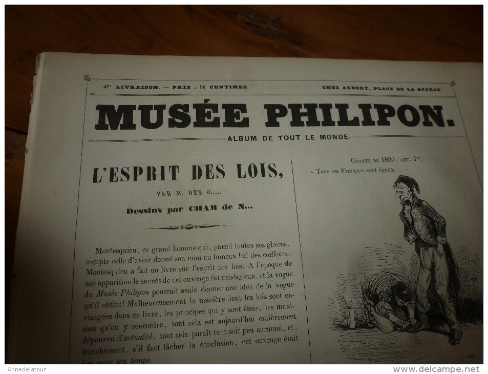 1840 L'ESPRIT DES LOIS , Modes Ridicules (anglomanie Enfantine) Etc,   .;Musée PHILIPON, Dessins Par CHAM De N. - 1800 - 1849
