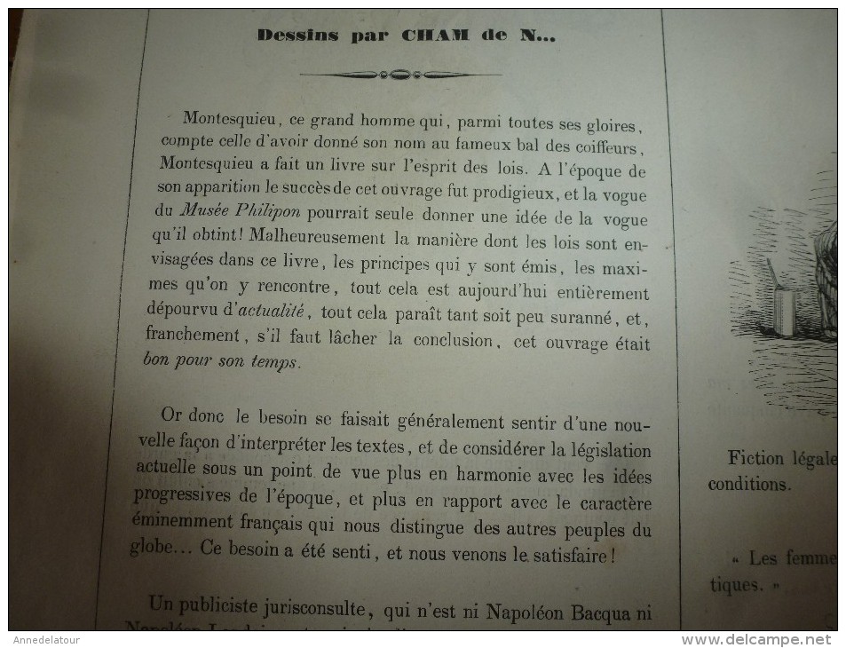 1840 L'ESPRIT DES LOIS , Modes Ridicules (anglomanie Enfantine) Etc,   .;Musée PHILIPON, Dessins Par CHAM De N. - 1800 - 1849