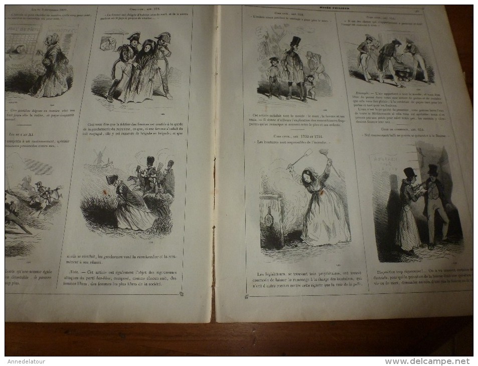 1840 L'ESPRIT DES LOIS , Modes Ridicules (anglomanie Enfantine) Etc,   .;Musée PHILIPON, Dessins Par CHAM De N. - 1800 - 1849