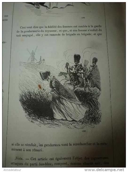 1840 L'ESPRIT DES LOIS , Modes ridicules (anglomanie enfantine) etc,   .;Musée PHILIPON, dessins par CHAM de N.