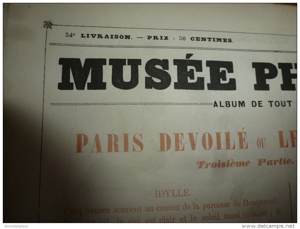 1840 PARIS Dévoilé (5 Livraisons): LES MYSTERES SUS Par CHAM  .;Musée PHILIPON, Nombreux Dessins  Etc - 1800 - 1849