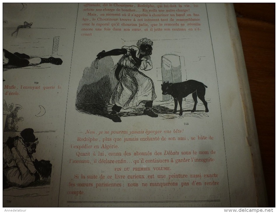 1840 PARIS Dévoilé (5 livraisons): LES MYSTERES SUS par CHAM  .;Musée PHILIPON, nombreux dessins  etc