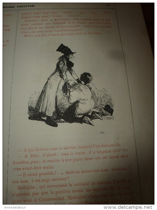 1840 PARIS Dévoilé (5 livraisons): LES MYSTERES SUS par CHAM  .;Musée PHILIPON, nombreux dessins  etc