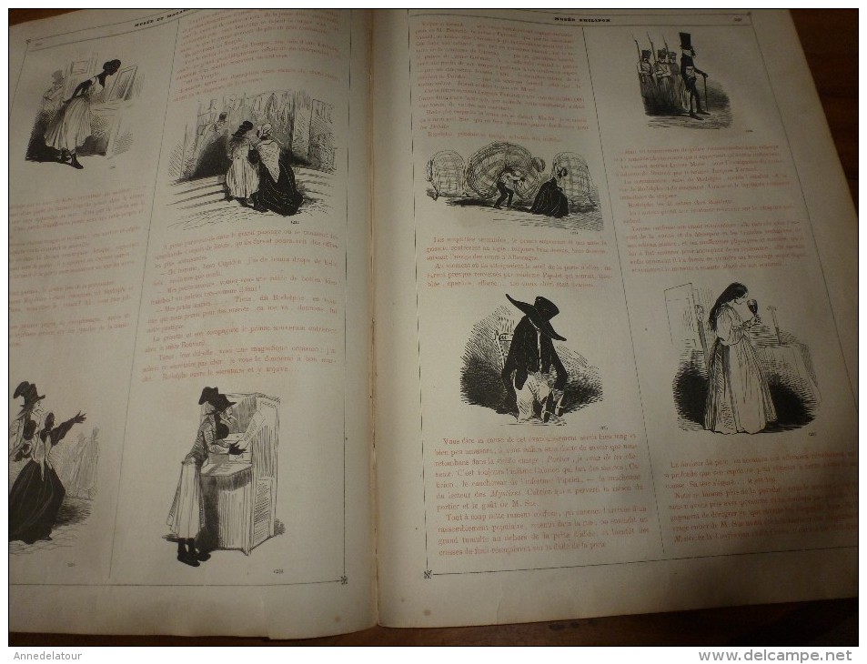 1840 PARIS Dévoilé (5 livraisons): LES MYSTERES SUS par CHAM  .;Musée PHILIPON, nombreux dessins  etc