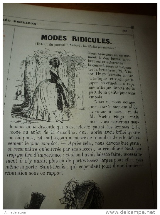 1840 PARIS Dévoilé (5 livraisons): LES MYSTERES SUS par CHAM  .;Musée PHILIPON, nombreux dessins  etc