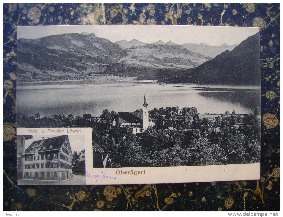 Oberageri-Hotel U. Pension Lowen-cca 1925   (3413) - Oberägeri