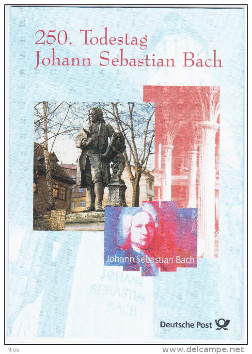 Germany Deutschland 2000 Johann Sebastian Bach Composer Compositeur Music Musique Musik - 1991-2000