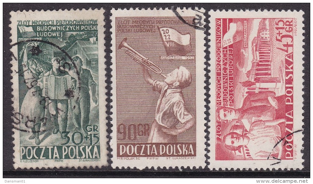 POLAND 1952 Fi 619-21 Used - Oblitérés