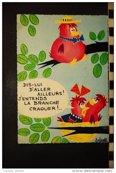 CP, HUMOUR, Dis Lui D'aller Ailleurs! J'entends La Branche Craquer!  Petits Oiseaux,  Illustrateur Barberousse - Barberousse