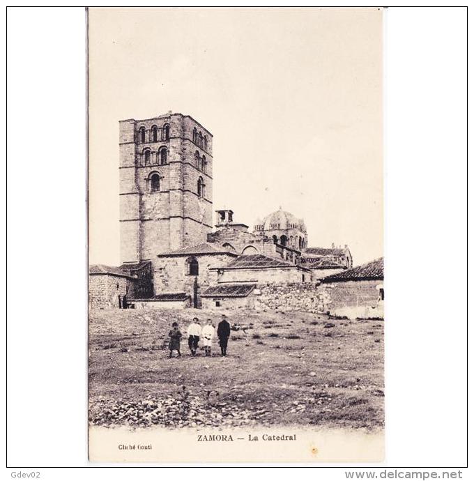 ZMRTPA4122A-LFTD11736.Tarjeta Postal De ZAMORA.Edificios,niños Em El Campo Y La CATEDRAL DE ZAMORA - Zamora