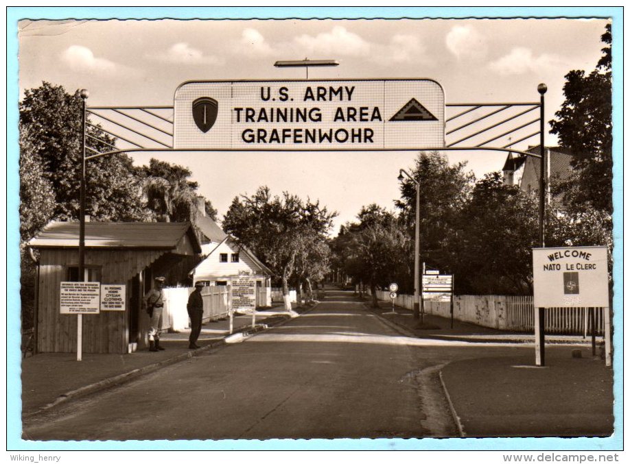 Grafenwöhr - S/w Lagereingang Wache 1  US Army Training Area - Grafenwoehr