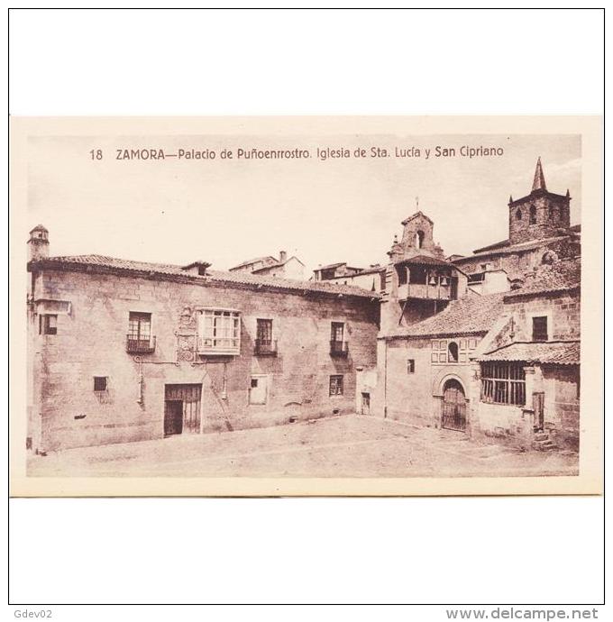 ZMRTPA4143D-LFTD5530.Tarjeta Postal De ZAMORA.Edificios.PALACIO DE PUÑOENROSTRO E IGLESIA DE SANTA LUCIA En ZAMORA - Zamora