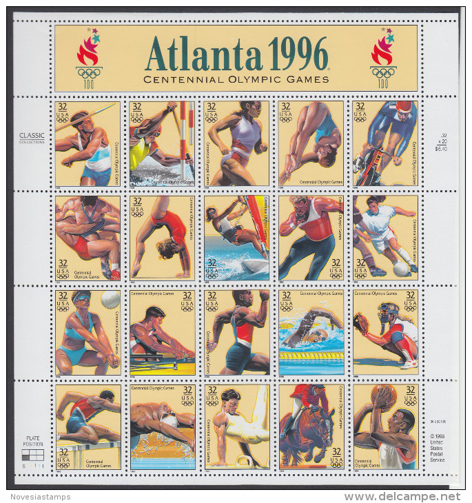 !a! USA Sc# 3068 MNH SHEET(20) (a04) - Summer Olympic Games - Sheets