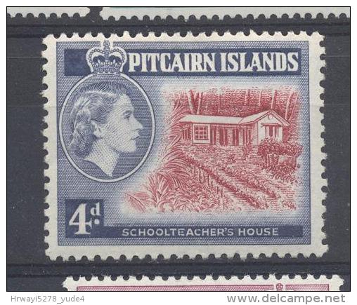 Pitcairn Islands 1958, Minr 31 (schoolteacher´s House) Mlh. Cv 7,50 Euro - Pitcairn Islands