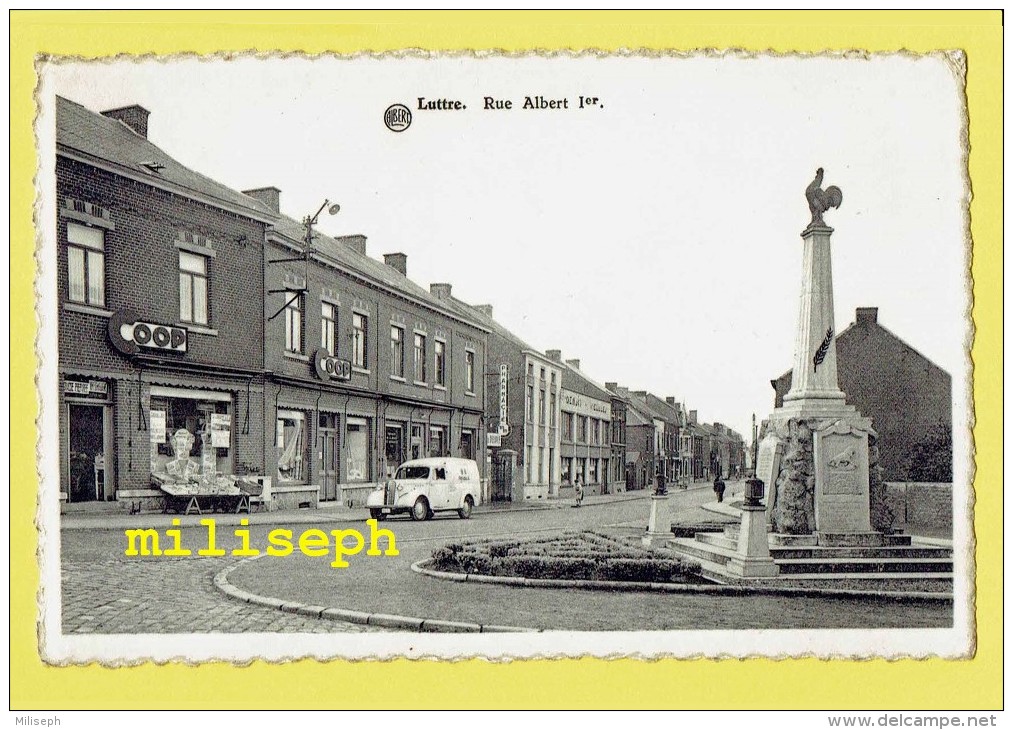 Pont-à-Celles - LUTTRE - Rue Albert Ier - Actuellement Rue Du Commerce - Ed. Photoplastifix A. DOHMEN Bruxelles (4077) - Pont-à-Celles