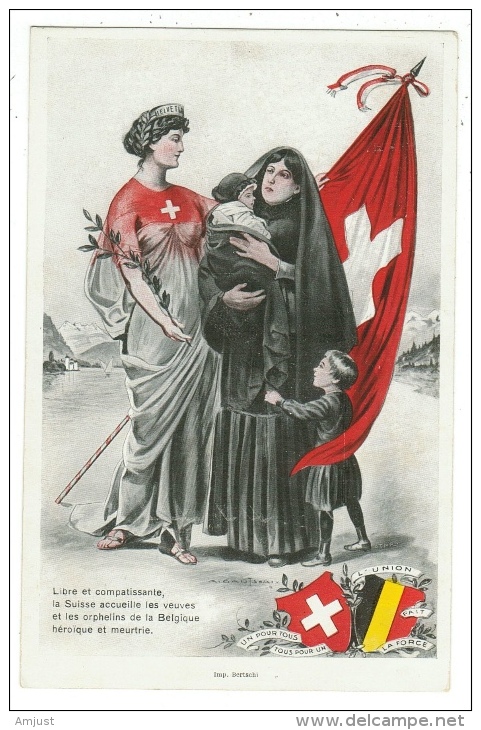 Suisse /Schweiz/Svizzera/Switzerland // Vaud // Guerre 1914-1918 , La Suisse Accueille Les Veuves Et Les Orphelins De Be - Heimat