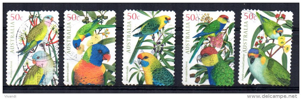 Australia - 2005 - Australian Parrots (Self Adhesive) - Used - Oblitérés