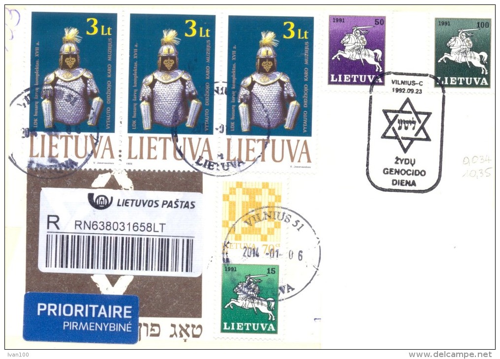 2014. Lithuania, The Letter By Registered Prioritaire Post To Moldova - Lithuania