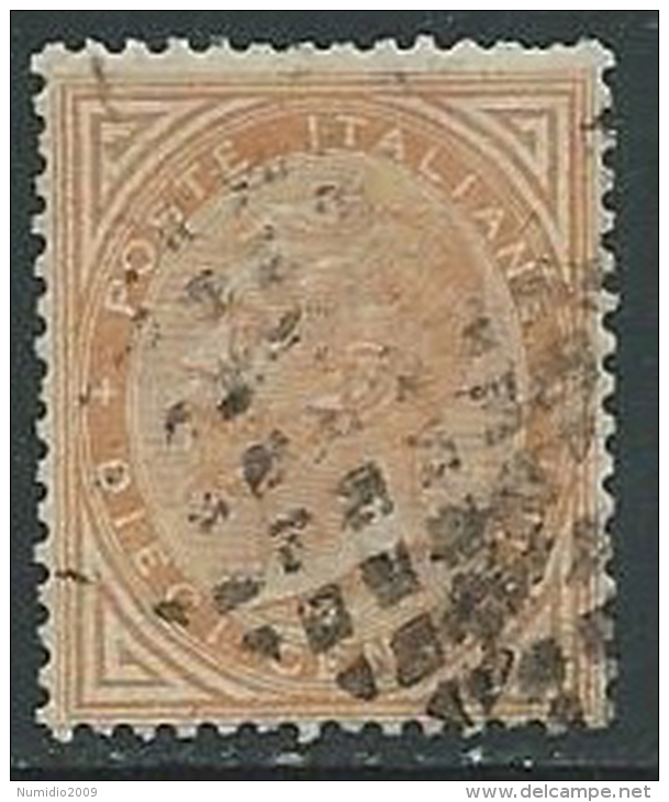 1863-65 REGNO USATO EFFIGIE 10 CENT - U25.10-2 - Usati